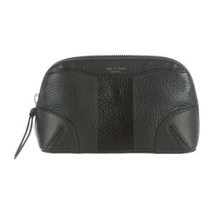 Rag & Bone Black Leather Makeup Bag